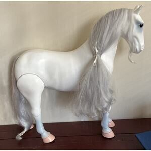 Toy horse White light Purple Mane‎ 20" tall Articulated Legs